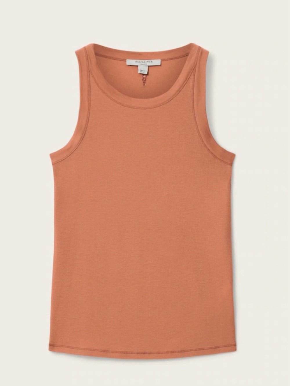 AllSaints Ribbed Tank Top in Clay Women’s S